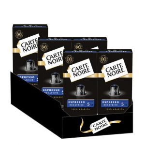 Capsule Nespresso Compatible Carte Noire Espresso D&eacute;ca n&deg;5 - 5 boites - 50 Capsules