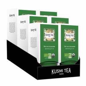 Th&eacute; Vert Menthe Bio Kusmi Tea - 6 boites - 150 sachets envelopp&eacute;s