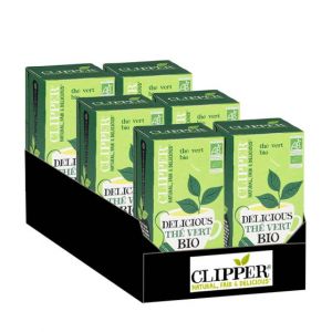 Th&eacute; Vert Bio Clipper Vert Nature - 6 boites - 120 sachets