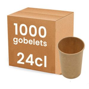 Gobelet caf&eacute; en Kraft 24 cl - 1000 gobelets