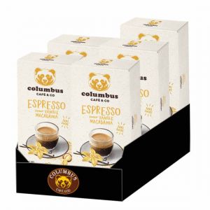 Capsule Nespresso Compatible Columbus Caf&eacute; Saveur Vanille Macadamia - 5 boites - 50 capsules