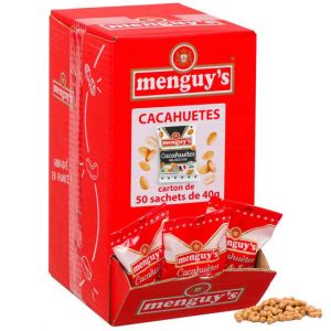 Menguy's Cacahu&egrave;tes Grill&eacute;es &agrave; sec - Bo&icirc;te distributrice - 50 paquets de 40 gr