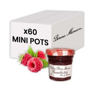 Confiture Framboise Bonne Maman 30 gr - 60 mini pots en verre