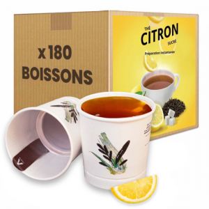 Gobelet Pr&eacute;-dos&eacute; Th&eacute; Citron Sucr&eacute; - 180 boissons