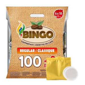 Dosette Senseo compatible Bingo Classique - 100 dosettes + 8 offertes