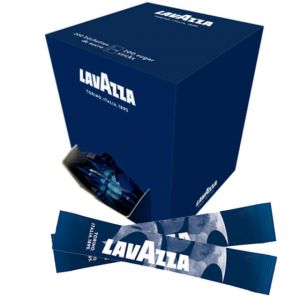 Sucre blanc Lavazza - Bo&icirc;te distributrice bleue 200 b&ucirc;chettes