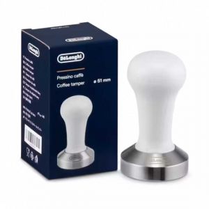 Tamper Delonghi acier plat 51mm - Blanc - DLSC079