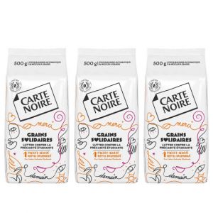 Caf&eacute; en Grains Carte Noire Solidaire - 3 paquets - 1,5 Kg