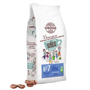 Caf&eacute; en Grains Bio Solidaire Lobodis N&deg;7 P&eacute;rou & Mexique - 1 Kg