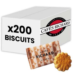 Petite Galette Pur Beurre Caf&eacute;s Richard Croc Caf&eacute; - 200 biscuits emball&eacute;s individuellement