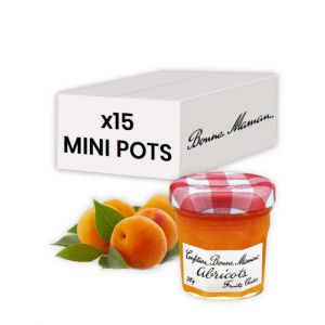 Confiture Abricot Bonne Maman 30 gr - 15 mini pots en verre