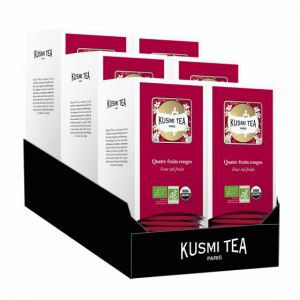 Th&eacute; Noir 4 Fruits Rouges Bio Kusmi Tea - 6 boites - 150 sachets envelopp&eacute;s