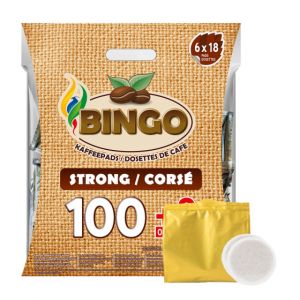 Dosette Senseo compatible Bingo Cors&eacute; - 100 dosettes + 8 offertes