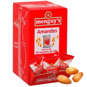 Menguy's Amandes Grill&eacute;es Sal&eacute;es - Bo&icirc;te distributrice - 50 paquets de 25 gr