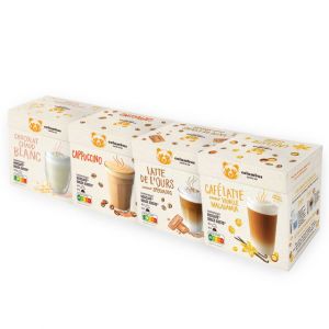 Pack D&eacute;couverte Boissons Gourmandes Columbus - 30 boissons Dolce Gusto&reg; compatibles