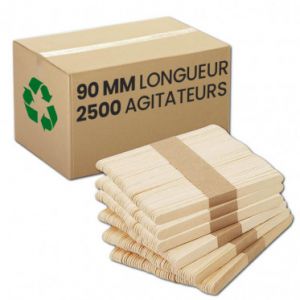 Spatule en bois de h&ecirc;tre Touillette 90 mm - 2500 spatules