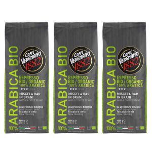 Caf&eacute; en Grains Bio Caffe Vergnano 1882 Organic - 3 paquets - 3 Kg