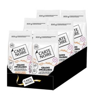 Caf&eacute; en Grains Carte Noire Solidaire - 6 paquets - 3 Kg