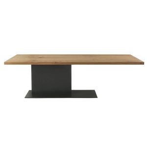 RIVA 1920 table rectangulaire LIAM IRON (220 x 100 cm - Chêne et base en fer laqué gris anthracite)