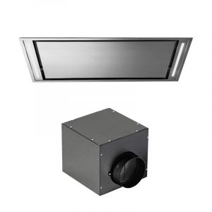 FALMEC hotte au plafond STELLA PLUS 90 cm (Moteur sous combles 1300 m3/h - Acier Inox)