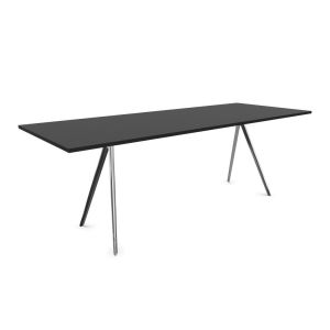 MAGIS table BAGUETTE 200x90 cm (Plateau en chêne foncé, structure brillante - MDF plaqué et aluminium)