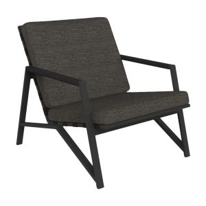 TALENTI fauteuil d'extérieur COTTAGE Collection Icon (Graphite / Dark grey - Tissu et aluminium peint)