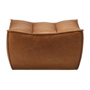 ETHNICRAFT pouf ottomane N701 (Cuir vieilli - cuir)