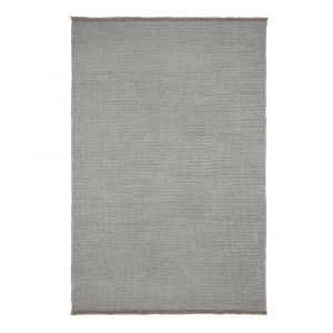 KARTELL tapis K-LIM 360 x 240 cm (Anthracite avec frange amande - PET recycl&eacute;)