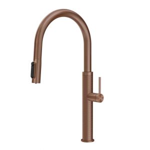 GESSI mitigeur robinet de cuisine extractible 60824 MECCANICA Gessi316 Filtered Collection (Copper Brushed PVD - M&eacute;tal)