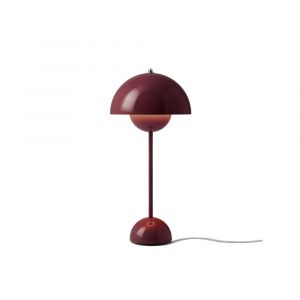 &TRADITION lampe de table FLOWERPOT VP3 (Prune fonc&eacute;e - Aluminium peint et plaqu&eacute;)