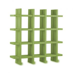 SLIDE bibliothèque MY BOOK 4X4 (Citron vert - Polyéthylène)