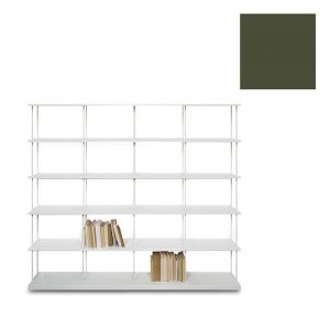 KRIPTONITE biblioth&egrave;que murale KROSSING MAXI H 170 cm avec base pour support au sol (L 200 cm Vert mat RAL 6003 - M&eacute;tal)