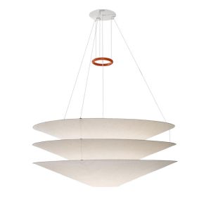 INGO MAURER lampe &agrave; suspension FLOATATION (&Oslash; 100 cm - Papier japonais et acier)