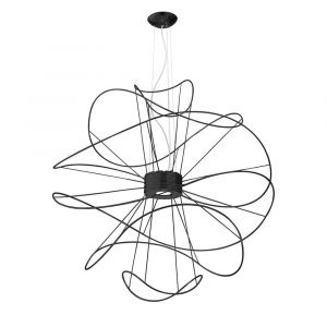 AXO LIGHT lampe &agrave; suspension HOOPS 6 (Noir - Acier)