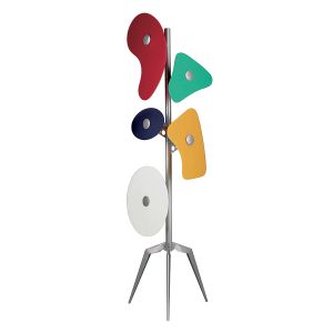 FOSCARINI lampadaire ORBITAL (Coloré - verre serigrafié et métal verni)