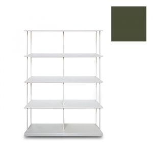 KRIPTONITE biblioth&egrave;que murale KROSSING MAXI H 137 cm avec base pour support au sol (L 100 cm Vert mat RAL 6003 - M&eacute;tal)