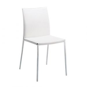 ZANOTTA chaise LIA 2086 (Peau de vache Cat. 95 - Structure en aluminium poli)
