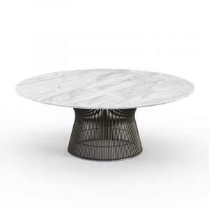 KNOLL table basse ronde PLATNER Ø 107 x H 38,5 cm (Bronze / Statuarietto - Métal / marbre)