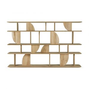 ETHNICRAFT bibliothèque verticale GEOMETRIC (Chêne - bois massif)