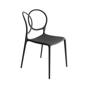 DRIADE set de 4 chaises pour ext&eacute;rieur SISSI (Gris fonc&eacute; - Polypropyl&egrave;ne)