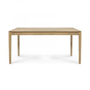 ETHNICRAFT table extensible &agrave; rallonge BOK (160/240 x 90 x 76 cm - ch&ecirc;ne verni)