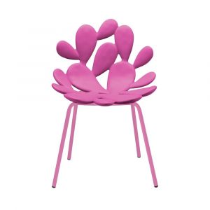 QEEBOO set de 2 chaises pour l'ext&eacute;rieur FILICUDI (Bright pink - poly&eacute;thyl&egrave;ne et acier verni)
