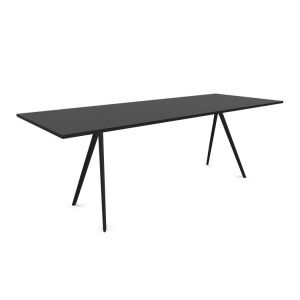 MAGIS table BAGUETTE 200x90 cm (Plateau en chêne foncé, structure noire - MDF plaqué et aluminium peint polyester)