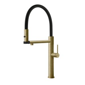 GESSI mitigeur robinet de cuisine 60212 MECCANICA Gessi316 Collection (Brass Brushed PVD - M&eacute;tal)