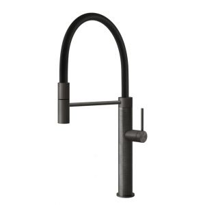 GESSI mitigeur robinet de cuisine 60012 MECCANICA Gessi316 Collection (Black Metal Brushed PVD - M&eacute;tal)