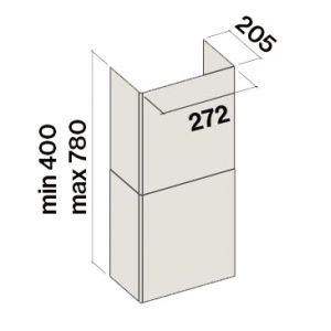 FALMEC cheminée KCTCN.001#B pour hotte murale TAB et TAB A+ (Blanc - Acier)