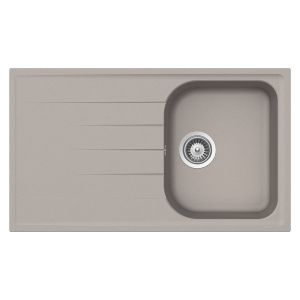 SCHOCK &eacute;vier avec bac et &eacute;gouttoir r&eacute;versible LITHOS D100 (Gris tourterelle - Cristalite&reg;)