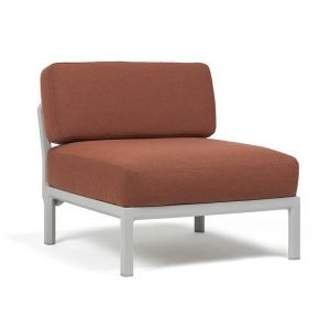 NARDI fauteil &eacute;l&eacute;ment central MAXIMO (Craie / Cannelle - Fibre de verre r&eacute;g&eacute;n&eacute;r&eacute;e, polypropyl&egrave;ne et tissu Sunbrella hydrofuge)