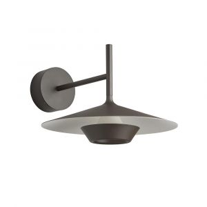 BOVER lampe murale FANALET A/01 OUTDOOR (Marrone grafite e bianco - Alluminio, ottone)