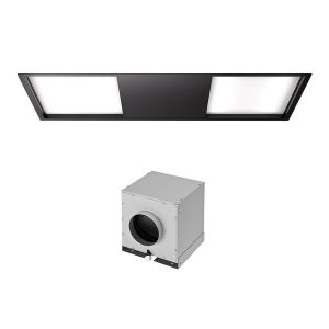 FALMEC hotte au plafond SKEMA NOIR 120 cm (Noir avec moteur sous-combles da 950 m3/h - Acier)